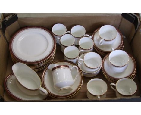 Paragon holyrood tea and dinner ware: to include 13 side plates, 13 saucers, 5 cups, 5 coffee cans, 2 bowls, milk jug, sugar 