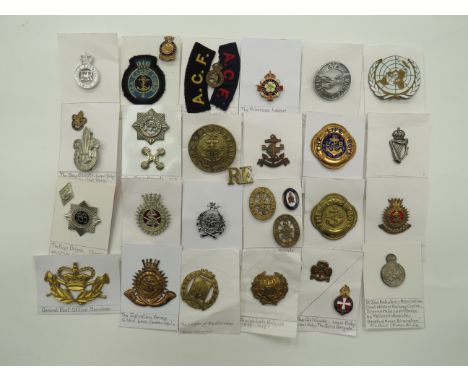Selection of Various Civilian Badges  including brass Jewish Lads Brigade ... Brass Salvation Army ... Brass Church Lads Brig