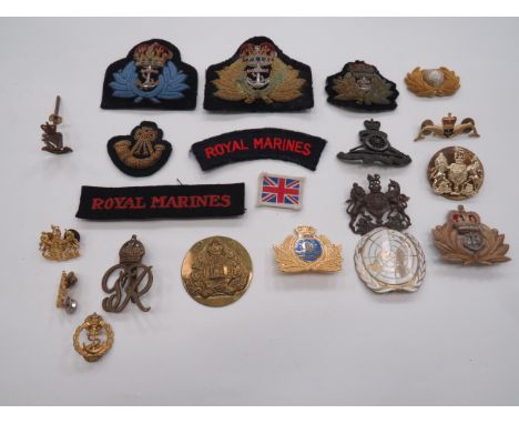 Small Selection of Various Badges  including QC bullion embroidery Royal Navy Officer ... QC bullion embroidery WRNS ... QC b