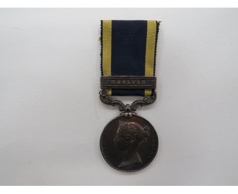 Punjab 1849 Medal 10th Foot Victorian Army of the Punjab medal with single bar “Mooltan” named to “Timy Sullivan 10th Foot”. 