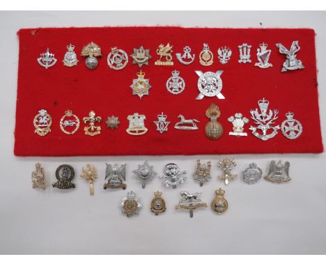 Good Selection of Anodised Cap Badges  including Home Counties ... QC Yorkshire ... Forester Brigade ... Wessex ... Lancastri