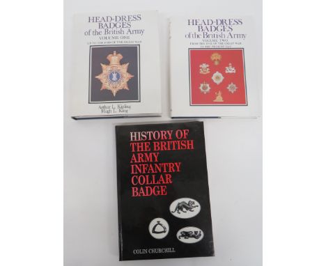 Head-Dress Badges Of The British Army Vol 1 &amp; 2  by Kipling and King.  2nd revised editions.  Complete with dust covers  