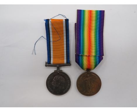 WW1 Officer Casualty Medal Pair  consisting silver War medal and Victory medal named “Lieut.  C E R Pottinger”.Charles Evan R