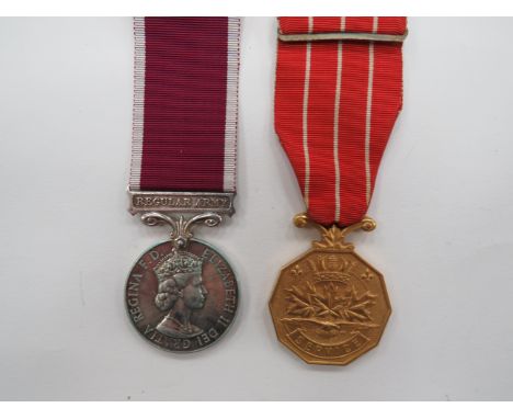 Two Various Long Service Medals consisting Queen Elizabeth II, Regular Army LS &amp; GC named “7632661 WO2 D MacGregor RAEC” 