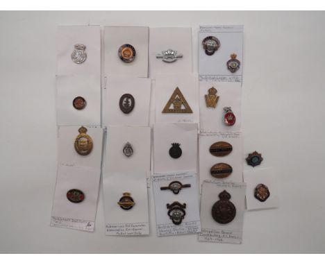 Selection of Various Badges  lapel badges include brass and enamel Railway Service L.N.E.R. ... KC brass and enamel On War Se