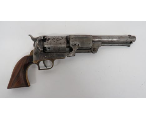 Deactivated Modern Colt 1847 Walker Percussion Revolver  .44 barrel with lower loading rod.  Percussion cylinder with engrave