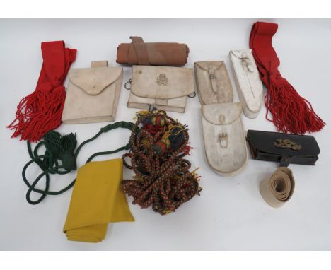 Large Quantity of Musicians’ Items  consisting 2 x Senior NCO’s scarlet cross sashes with lower tassels ... Wide yellow cumme