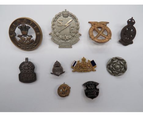 Small Selection of Various Badges including cast brass, RAF Levies Iraq. Lug fixing ... QC white metal Special Mobile Force M