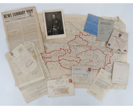 Important Set of Post War Political Intelligence Department Documents all relating to Flight Lieutenant Akers-Douglas (Viscou