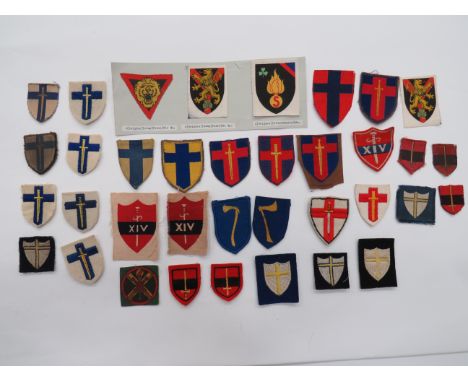 Selection of Formation Badges  including printed 1st Belgian Ind Brigade ... Printed 2nd Belgian Ind Brigade ... Printed 4th 
