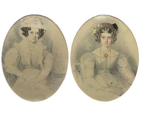 T Lawrence Whitaker (Lieutenant 65th Regiment) (British early 19th century): Seated Portrait of 'Christina Eaton Boucher', pa