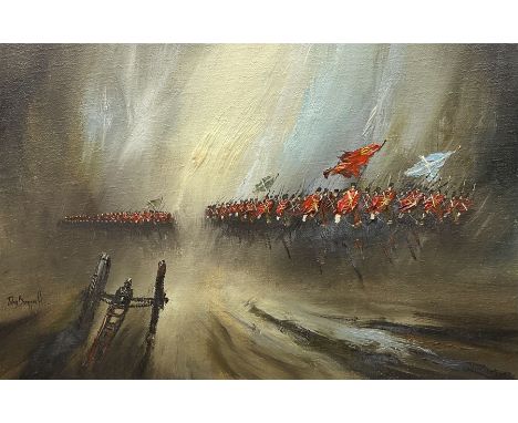 John Bampfield (British 1947-): The Charge of the Light Brigade, oil on canvas signed 50cm x 75cm