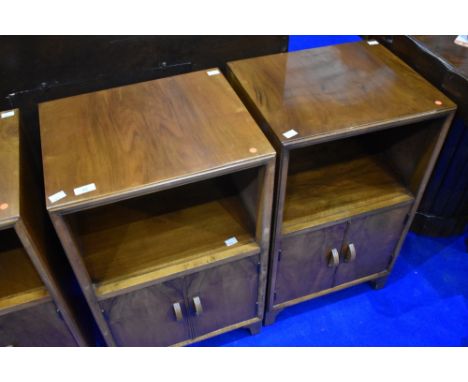 A pair of vintage Herbert Gibbs bedside cabinets , dimensions approx W42 D35 H71cm