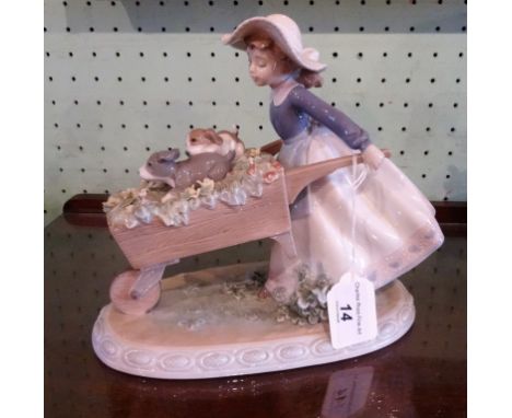 A Lladro figurine, no. 5460, 'A Barrow of Fun' (20cm).