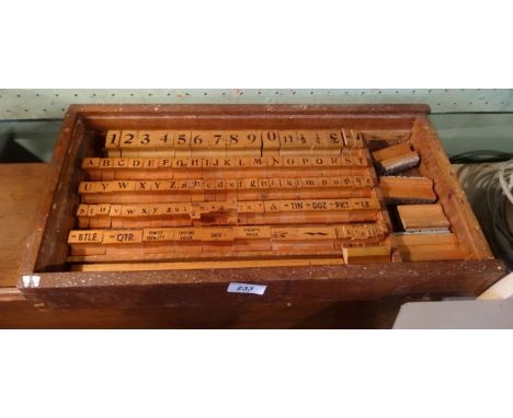 A tray containing a quantity of Barrett Ticket Printer blocks.