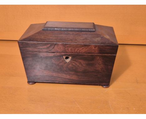 Regency rosewood sarcophagus tea caddy.