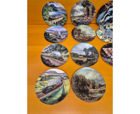 Royal Doulton Bradex collectors plates. 4 x Sunshine and Steam, Norman Elford, 4 x Constable Country John Constable, 3 x Our 