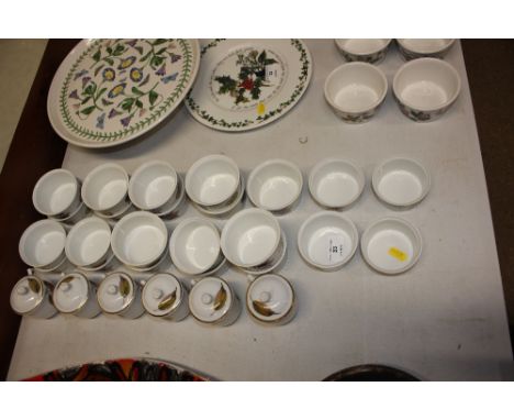 A quantity of Royal Worcester "Evesham" ramekins; and six Royal Worcester cups and saucers 