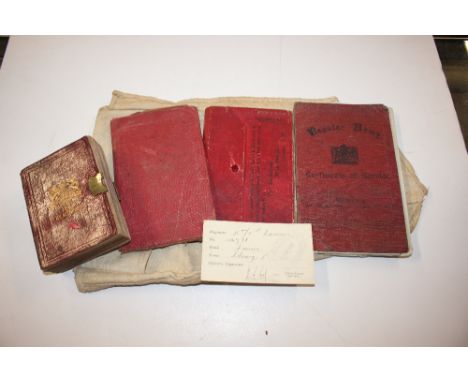 An 1889 Infantry Drill book; together with a regular army certificate of service book etc
