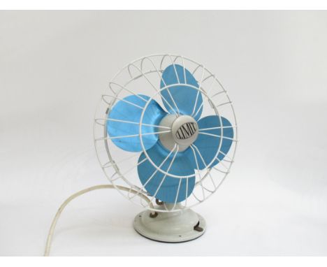 A vintage Limit 2 speed oscillating desk fan. 25cm blade diameter 