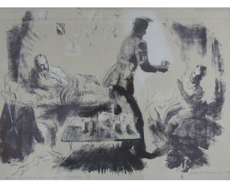 PERCY DRAKE-BROOKSHAW (1907-1993) A framed and glazed lithograph, 'The Dream That Came True in 1942, RAF Manston'. Pencil sig