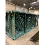 (11x) Teardrop Pallet Rack Uprights, 3" X 3" Leg, 4-1/2" X 5" Footplate ($20 Loading fee will be add