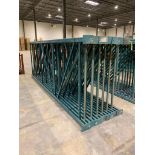 (13x) Teardrop Pallet Rack Uprights, 64" X 15', 3" X 3" Leg, 5" X 7-3/4" Footplate ($30 Loading fee
