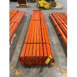 (17x) Teardrop Pallet Rack Beams, 144" X 4-1/2", 2-Tab ($10 Loading fee will be added to Buyer's inv