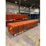 (48x) Teardrop Pallet Rack Beams, 144" X 6", 3-Tab ($25 Loading fee will be added to Buyer's invoice