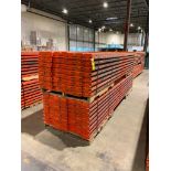 (112x) Teardrop Pallet Rack Beams, 144" X 5-1/2", 3-Tab ($60 Loading fee will be added to Buyer's in