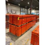 (112x) Teardrop Pallet Rack Beams, 144" X 5-1/2", 3-Tab ($60 Loading fee will be added to Buyer's in
