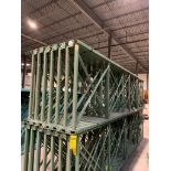 (15x) Teardrop Pallet Rack Uprights, 48" X 16', 3" X 1-5/8" Leg, 3-1/4" X 4-1/4" Footplate ($30 Load