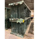 (30x) New Style Teardrop Pallet Rack Uprights, 48" X 19' 8", 3" X 3" Legs, Assorted Size Footplate (