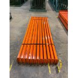 (11x) Teardrop Pallet Rack Beams, 96" X 4", 3-Tab ($10 Loading fee will be added to Buyer's invoice)