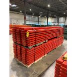 (110x) Teardrop Pallet Rack Beams, 144" X 5-1/4", 3-Tab ($60 Loading fee will be added to Buyer's in