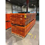 (112x) Teardrop Pallet Rack Beams, 144" X 5-1/2", 3-Tab ($60 Loading fee will be added to Buyer's in