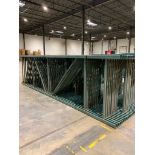 (12x) Teardrop Pallet Rack Uprights, 60" X 18 6", 3" X 3" Leg, 3" X 4-1/2" Footplate ($20 Loading fe