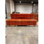 (56x) Teardrop Pallet Rack Beams, 144" X 5-1/2", 3-Tab ($30 Loading fee will be added to Buyer's inv