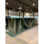 (15x) Teardrop Pallet Rack Uprights, 60" X 18' 6", 3" X 3" Leg, 3" X 4-1/2" Footplate ($30 Loading f