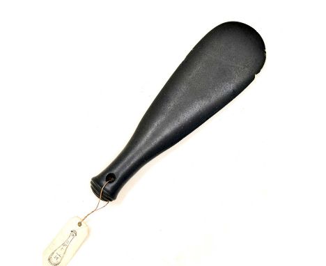 19th century Maori warrior hardstone war club (Patu Onewa), made from New Zealand basalt, flat elongated 'blade' with strikin