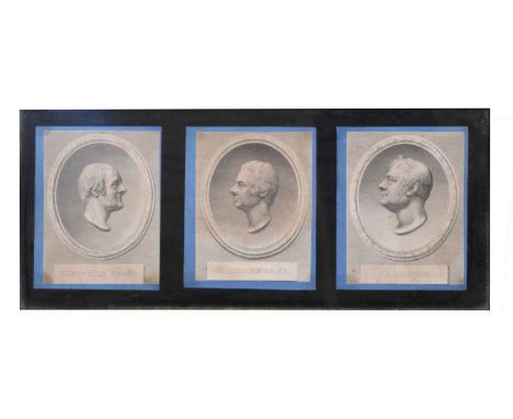 Abolition of Slavery interest - Set of three early 19th century engravings, being profile bust portraits depicting 'Granville