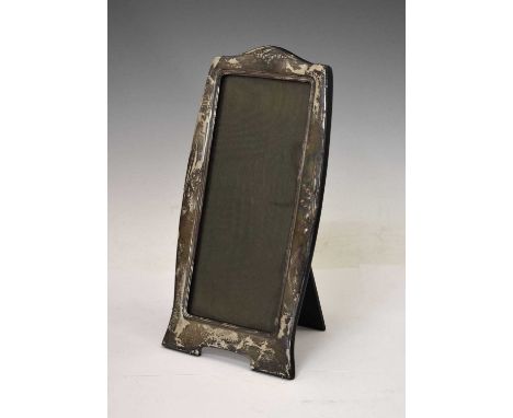 George V Art Nouveau style silver photograph frame with repoussé Lily of the Valley decoration, sponsor's mark of Joseph Glos