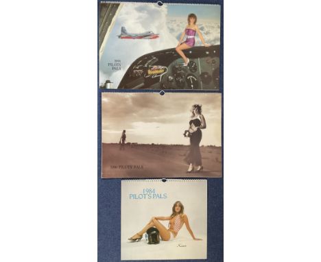 3 x Pilot's Pal Calendars - Biggin Hill, Published by Circuit Publications Biggin Hill Airport, includes 1984, 1990 and 1991,