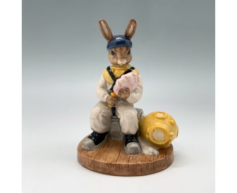 Royal Doulton Bunnykins figurine titled Deep Sea Diver model number DB273. This handmade and hand decorated porcelain figurin