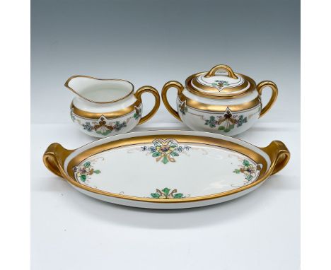 This lot includes three pieces of fine Pickard China in the Russian Flowers pattern, dating from 1912 to 1918. The set consis