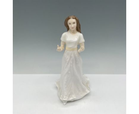 Figure designed in white dress with yellow sash is part of the Sentiments series. Made exclusively for Collectors Club. Royal