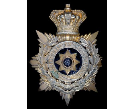 MILITARIA. EAST YORKSHIRE REGIMENT 1ST VB HELMET PLATE
