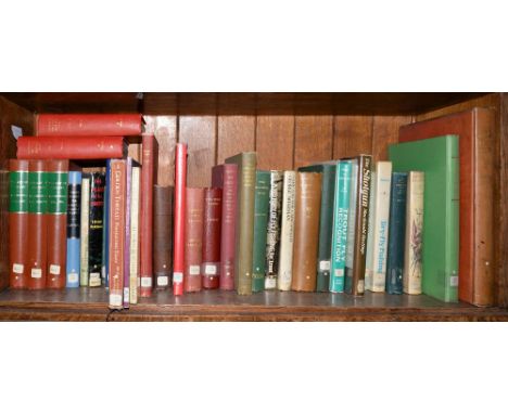 ONE SHELF OF MISCELLANEOUS BOOKS, FISHING, HUNTING, SPORTING INTEREST, 19TH C AND LATER