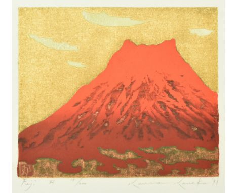 Y Kunio Kaneko (Japanese, b. 1949)Mount Fuji #41, 1991Screen print on paperSigned, titled and datedLimited edition No. 15/200