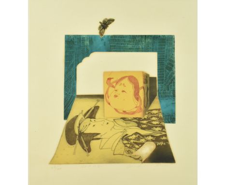 Y Makoto Ouchi (Japanese, 1926 - 1989)OkameColoured etching 'Iro' etchingSigned and titedLimited edition No. 48/60Unframed
 M